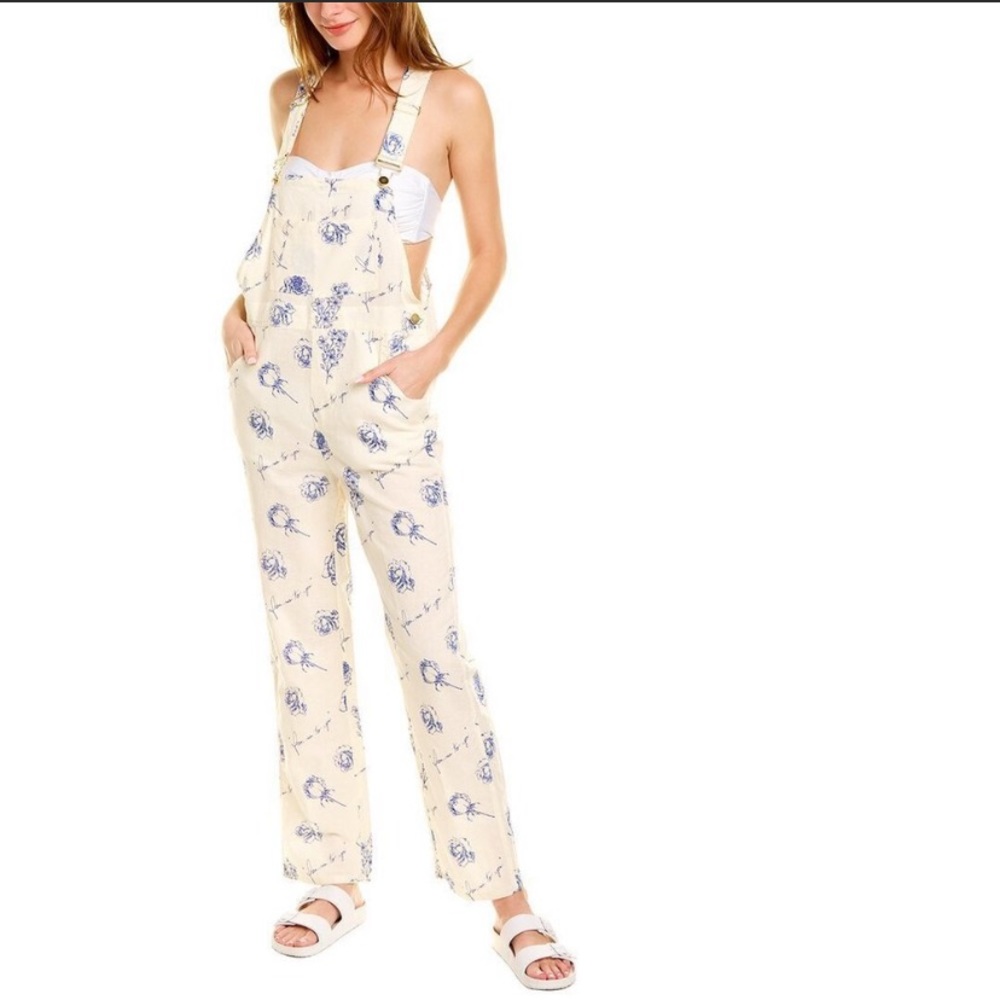 WE WORE WHAT From Me to You linen overalls